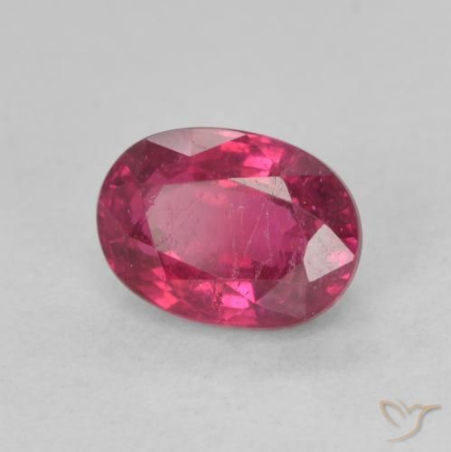 Rubí Rojo claro natural de 1.32 ct, Ovalada, VS-SI