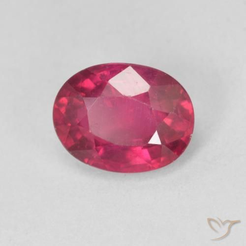 Rubí Rojo claro natural de 1.96 ct, Ovalada, VS