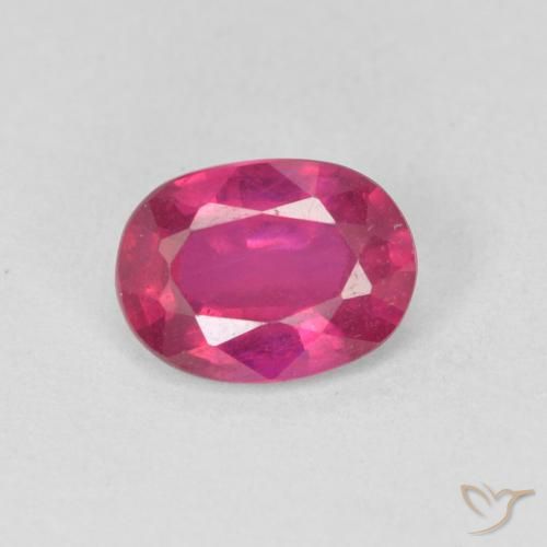 1.36ct Natural Rojo claro Rubí, Ovalada, VS
