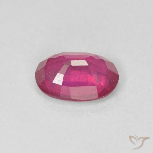 Rubí Rojo claro natural de 1.36 ct, Ovalada, VS