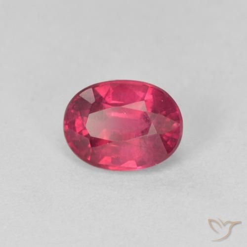 Rubí Rojo mermelada natural de 1.24 ct, Ovalada, VS