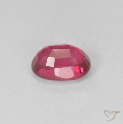 Rubí Rojo mermelada natural de 1.24 ct, Ovalada, VS