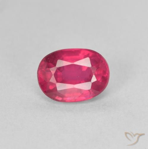 1.23ct Natural Rosado rojizo Rubí, Ovalada, VS