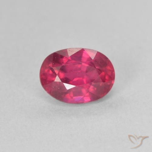 1.39ct Natural Rojo claro Rubí, Ovalada, VS