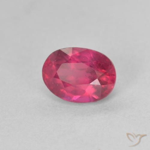 Rubí Rojo claro natural de 1.39 ct, Ovalada, VS