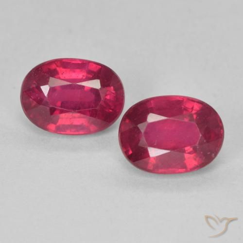 2.55ctw Natural Rosado rojizo intenso Rubí, Ovalada, VS-SI