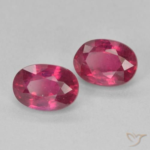 Gemas de Rubí Rojo claro natural de 2.42 ct, Ovalada, VS