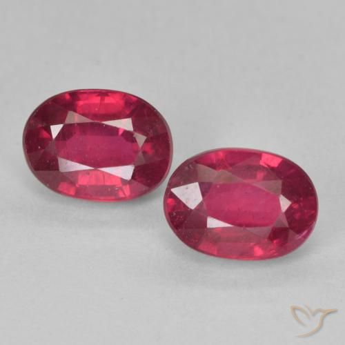 2.85ctw Natural Rosado rojizo intenso Rubí, Ovalada, VS-SI