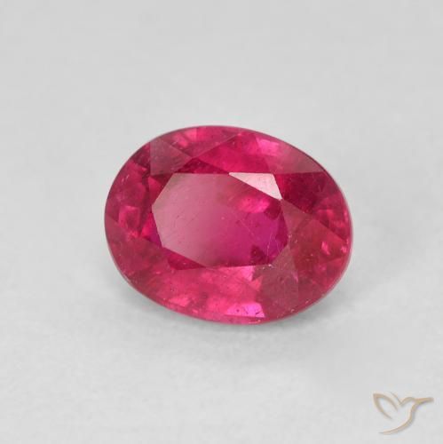 Rubí Rojo claro natural de 1.71 ct, Ovalada, VS
