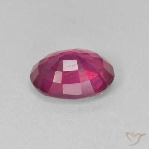 Rubí Rojo claro natural de 1.76 ct, Ovalada, VS