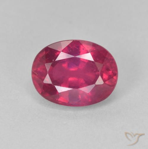 2.08ct Natural Rojo claro Rubí, Ovalada, VS