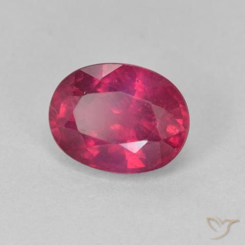 Rubí Rojo claro natural de 2.08 ct, Ovalada, VS
