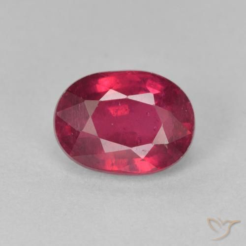 2.00ct Natural Medium Dark-Red Rubí, Ovalada, VS