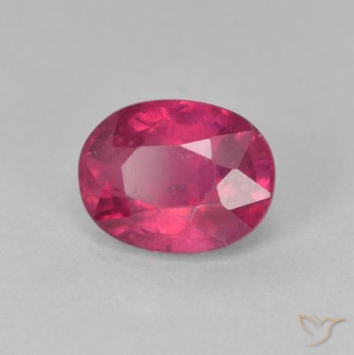 Rubí Rojo claro natural de 1.97 ct, Ovalada, VS