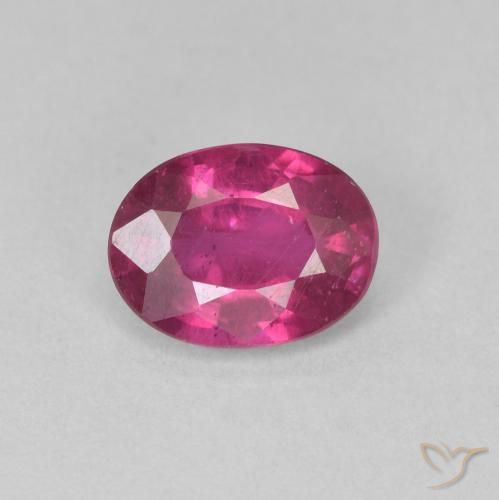 1.42ct Natural Púrpura rosado Rubí, Ovalada, VS
