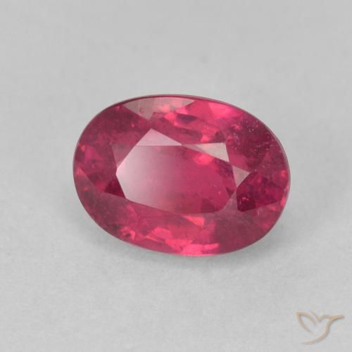 Rubí Rojo rosado natural de 1.62 ct, Ovalada, VS