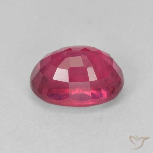 Rubí Rojo rosado natural de 1.62 ct, Ovalada, VS