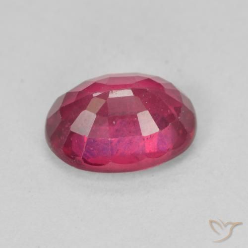 Rubí Rosado rojizo intenso natural de 1.87 ct, Ovalada, VS