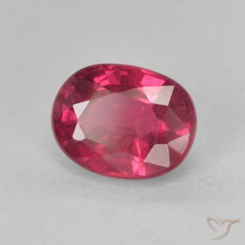 Rubí Rosado rojizo intenso natural de 1.93 ct, Ovalada, VS