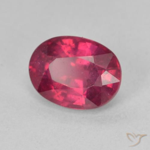 Rubí Rojo rosado natural de 1.98 ct, Ovalada, VS