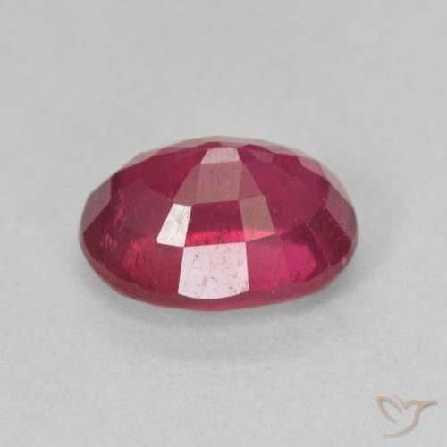 Rubí Rosado rojizo intenso natural de 2.03 ct, Ovalada, VS