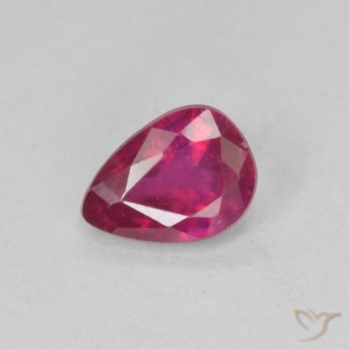 0.93ct Natural Rojo claro Rubí, En forma de pera, VS-SI