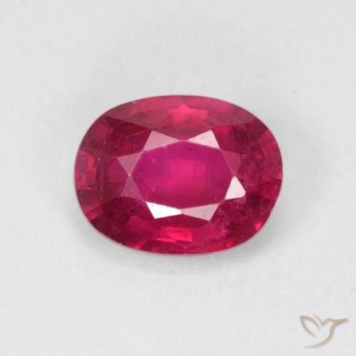 1.69ct Natural Rojo claro Rubí, Ovalada, VS