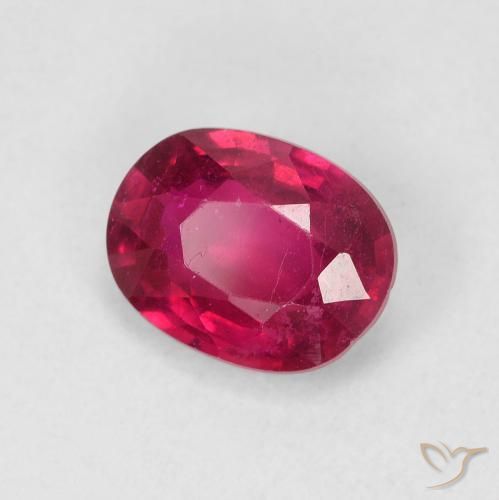 Rubí Rojo claro natural de 1.69 ct, Ovalada, VS