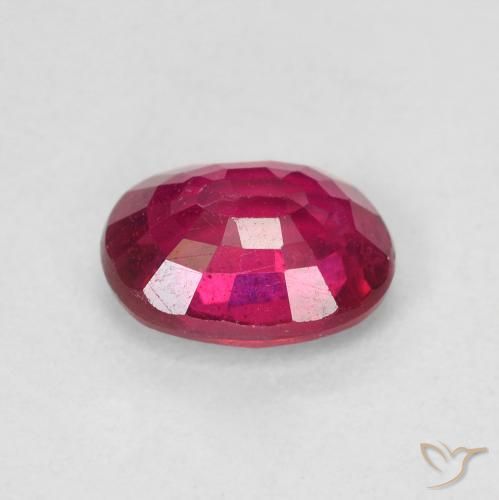 Rubí Rojo claro natural de 1.69 ct, Ovalada, VS