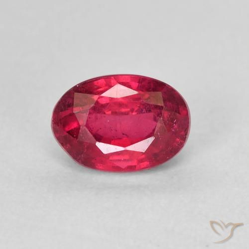 1.45ct Natural Medium Dark-Red Rubí, Ovalada, VS-SI