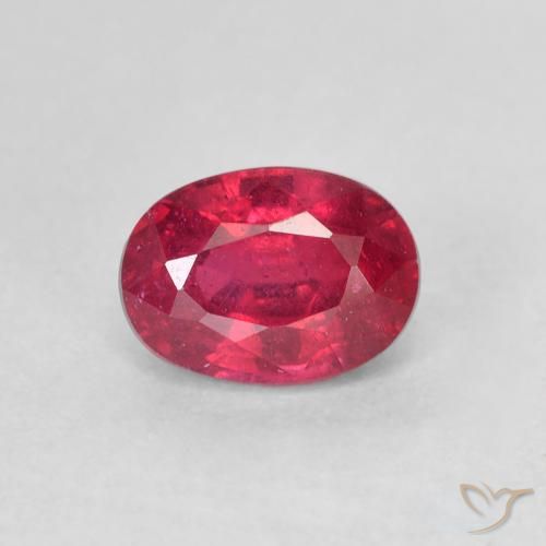 1.50ct Natural Rojo rosado Rubí, Ovalada, VS