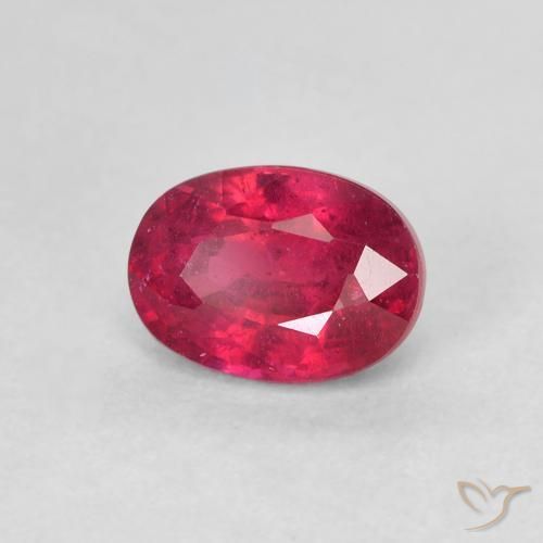 Rubí Rojo rosado natural de 1.50 ct, Ovalada, VS