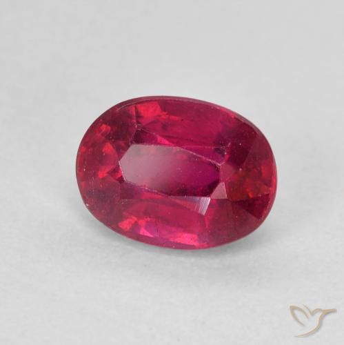 Rubí Rosado rojizo intenso natural de 1.96 ct, Ovalada, VS