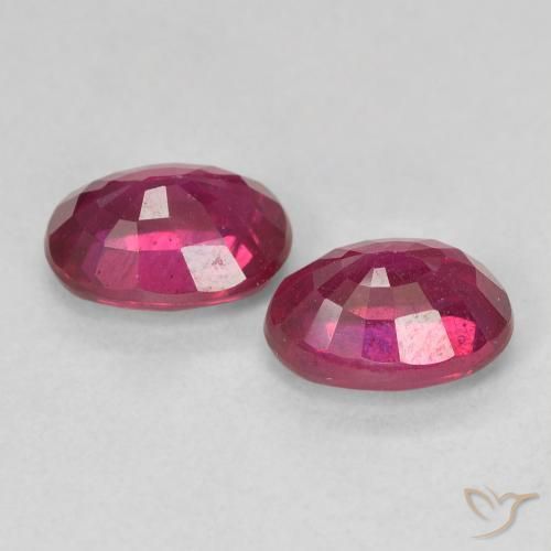 Gemas de Rubí Rojo claro natural de 2.51 ct, Ovalada, VS