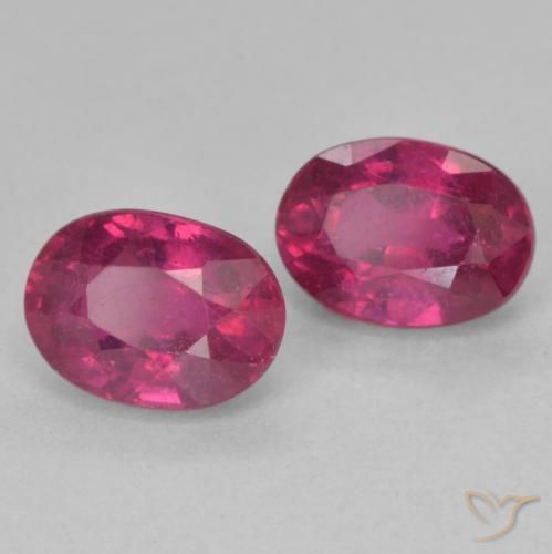 Gemas de Rubí Rojo claro natural de 2.76 ct, Ovalada, VS