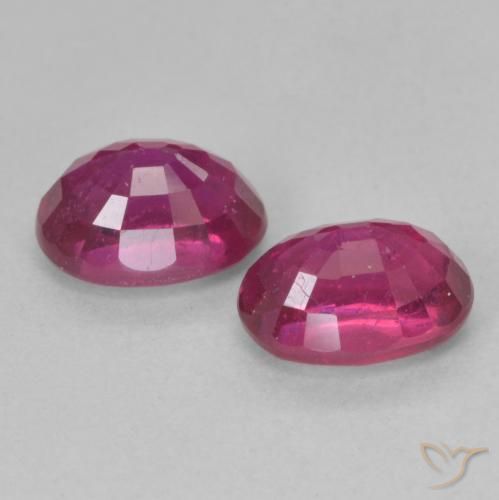 Gemas de Rubí Rojo claro natural de 2.76 ct, Ovalada, VS