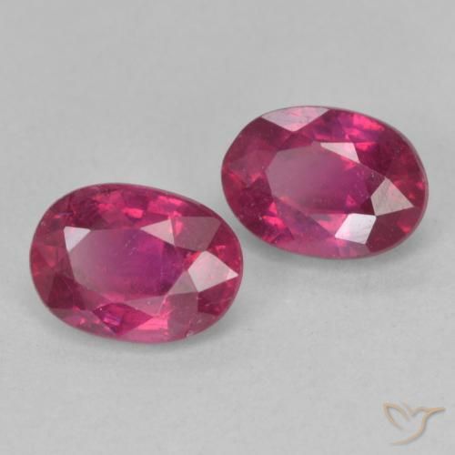 Gemas de Rubí Rojo claro natural de 2.30 ct, Ovalada, VS