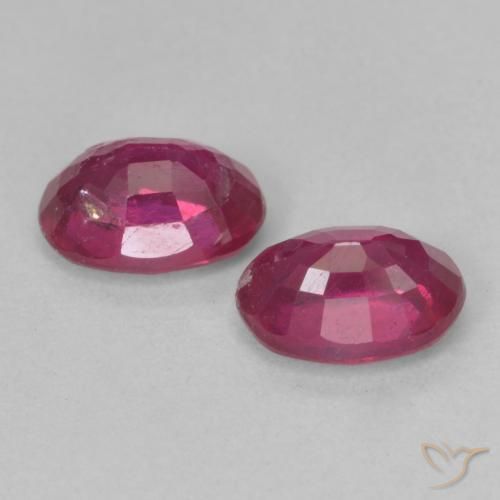 Gemas de Rubí Rojo claro natural de 2.30 ct, Ovalada, VS