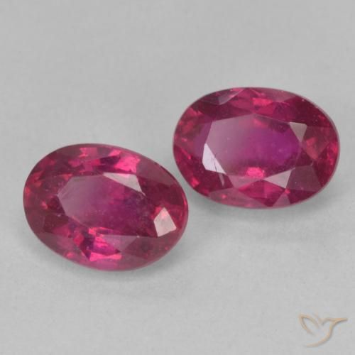 Gemas de Rubí Rojo claro natural de 2.54 ct, Ovalada, VS