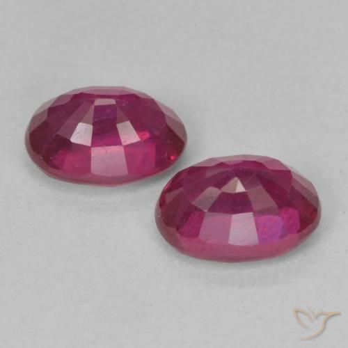 Gemas de Rubí Rojo claro natural de 2.54 ct, Ovalada, VS