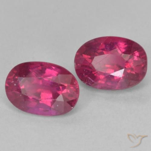 Gemas de Rubí Rojo claro natural de 2.48 ct, Ovalada, VS