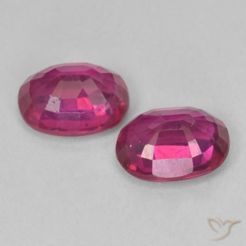 Gemas de Rubí Rojo claro natural de 3.31 ct, Ovalada, VS