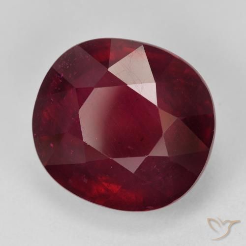 Rubí Rojo vino natural de 29.74 ct, Ovalada, VVS-VS