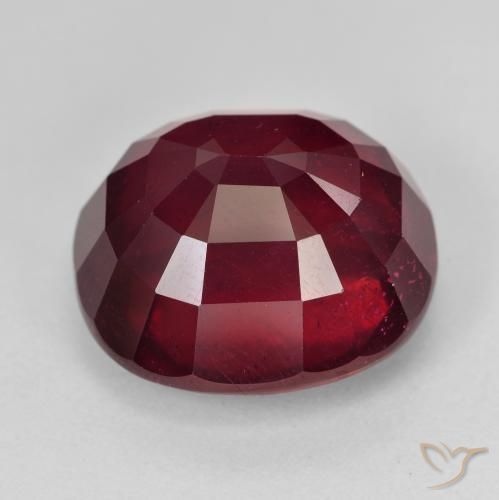 Rubí Rojo vino natural de 29.74 ct, Ovalada, VVS-VS