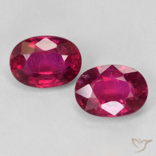 2.50ctw Natural Rojo rosado Rubí, Ovalada, VS