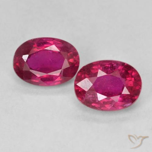 2.12ctw Natural Rojo claro Rubí, Ovalada, VS