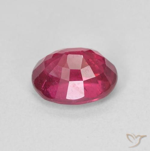Rubí Rosado rojizo intenso natural de 1.87 ct, Ovalada, VS
