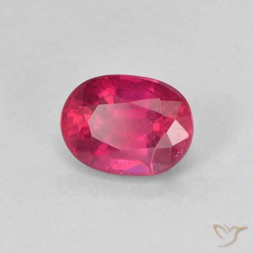 Rubí Rojo claro natural de 1.42 ct, Ovalada, VS