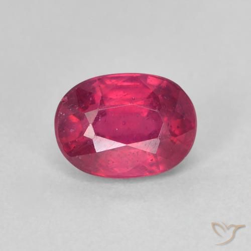 1.38ct Natural Rojo rosado Rubí, Ovalada, VS