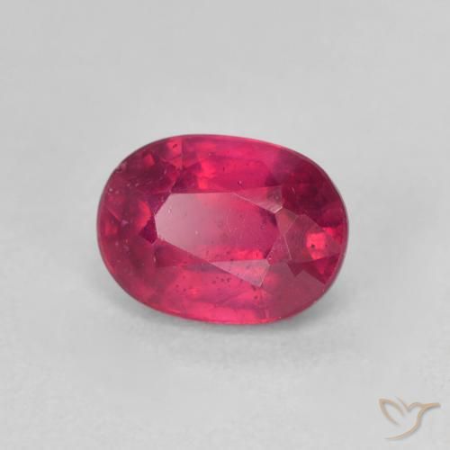 Rubí Rojo rosado natural de 1.38 ct, Ovalada, VS